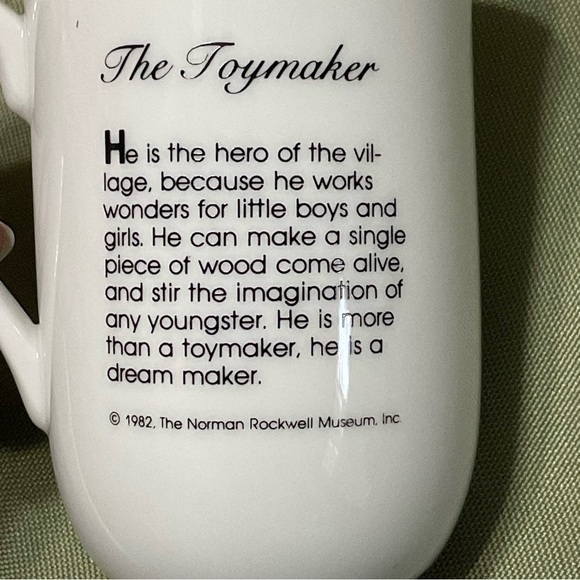 VTG 1982 Norman Rockwell Museum "The Toy Maker" Collectible Coffee Mug Tea‎ Cup - Picture 7 of 8